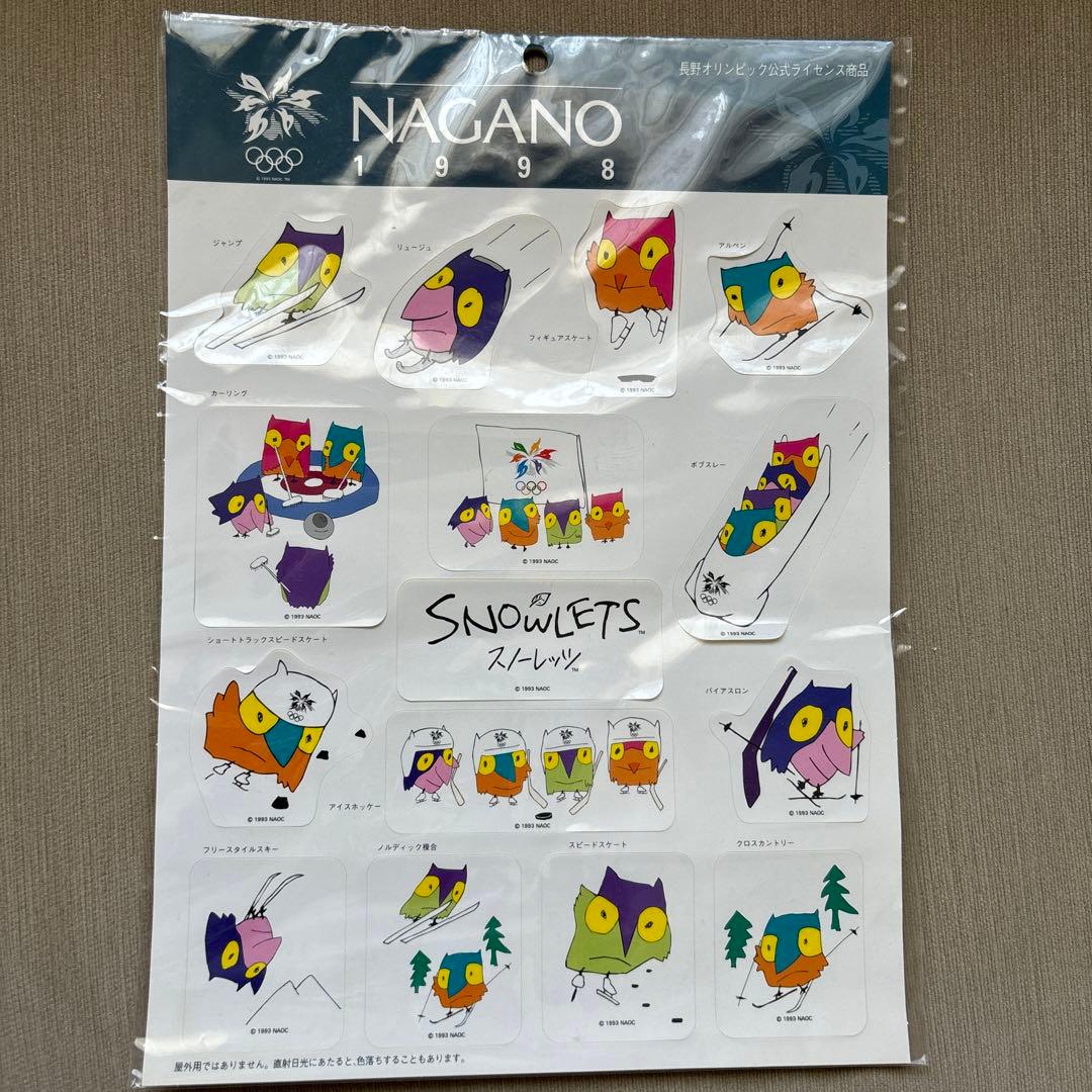 長野オリンピック グッズ 4点☆ステッカー マスコットピンズ
