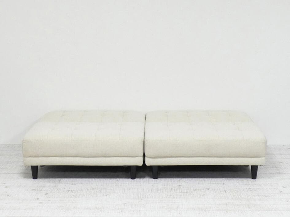 New離せるソファーベッド (クリーム)　オフホワイト白系