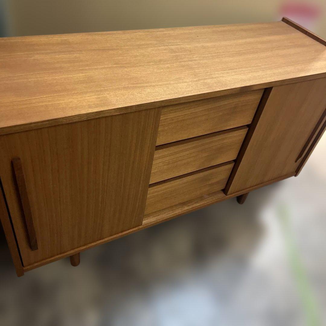 【北欧風】リビングボード◆チーク材◇サイドボード