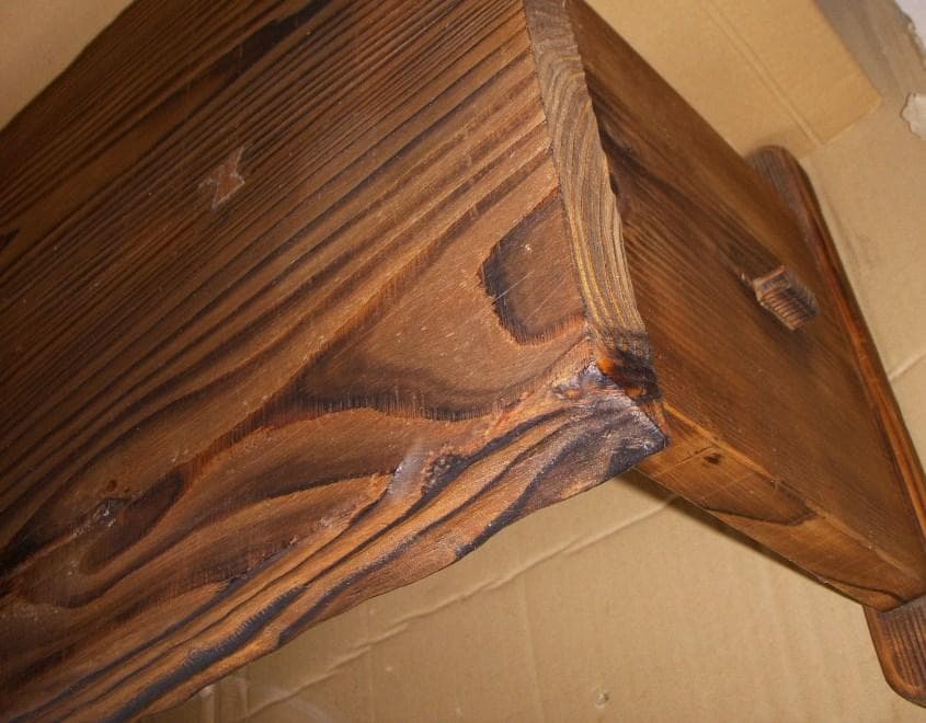 和風センターテーブル焼杉（ハンドメイド）