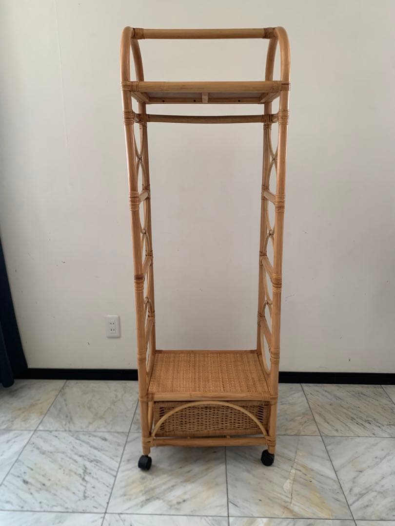 【yuさん専用】ラタン　籐　収納棚　ラック　アーチ型　ラタン家具　ビンテージ