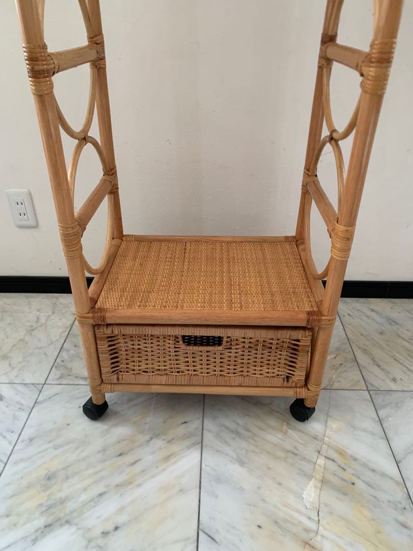 【yuさん専用】ラタン　籐　収納棚　ラック　アーチ型　ラタン家具　ビンテージ