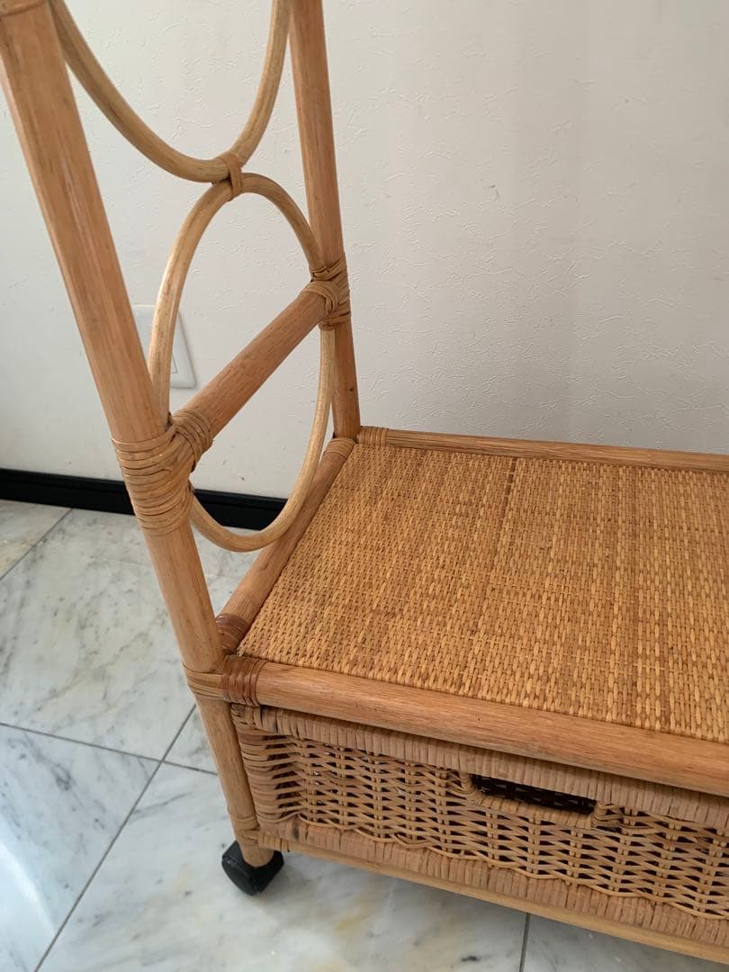 【yuさん専用】ラタン　籐　収納棚　ラック　アーチ型　ラタン家具　ビンテージ