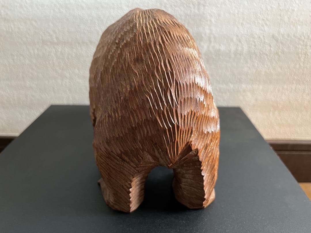 八雲町木彫り熊　木歩作　引間二郎　北海道民藝工芸品