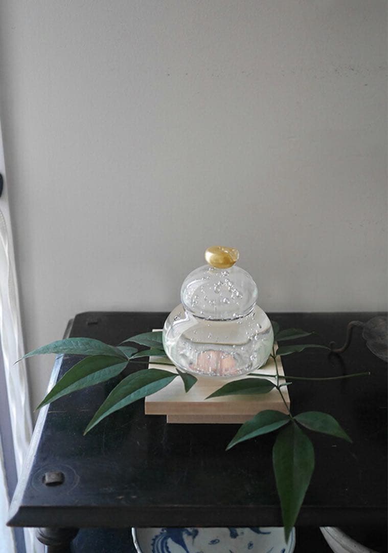 新品未使用　ガラス鏡餅