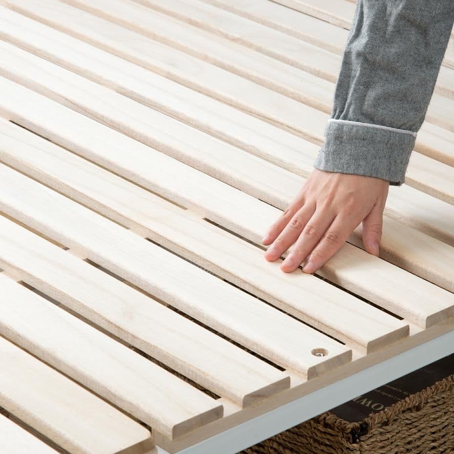 折りたたみベッド すのこベッド パイプベッド 桐すのこ ベッドシングルベッド木製