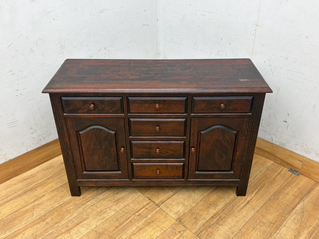 T8085☆美品☆松本民芸家具☆55万☆サイドボード☆キャビネット☆無垢材☆