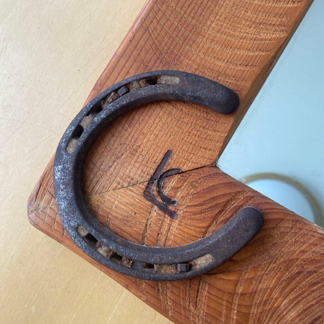 カントリー雑貨ハンドメイド　ウッドミラー鏡　壁掛け