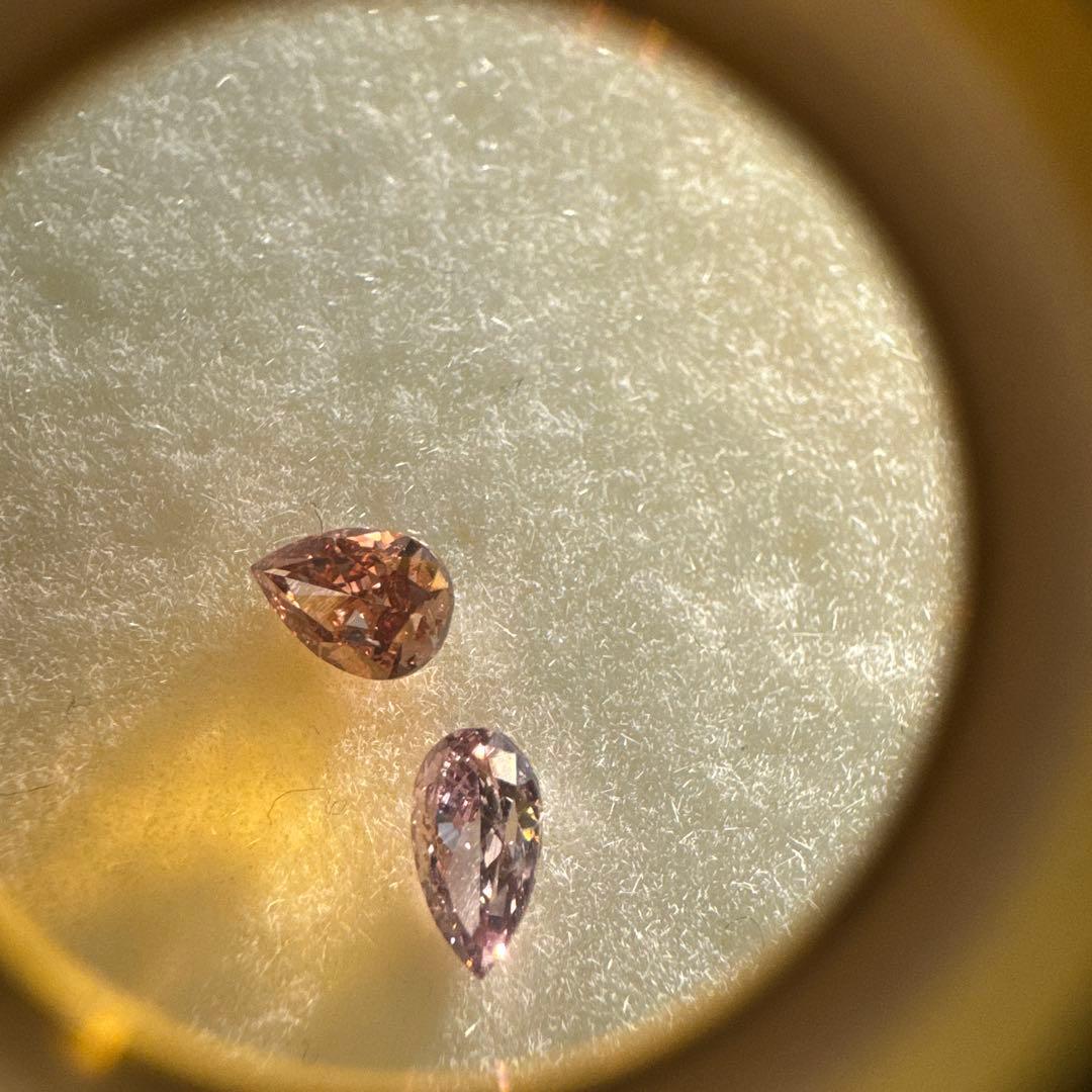 計0.447ct ピンクダイヤモンド2個