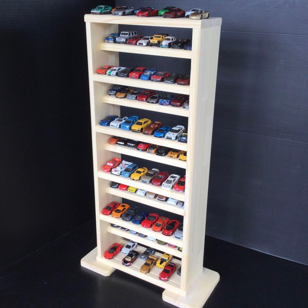 手作り　トミカ収納棚　11段　89台収納　木製　(新品)