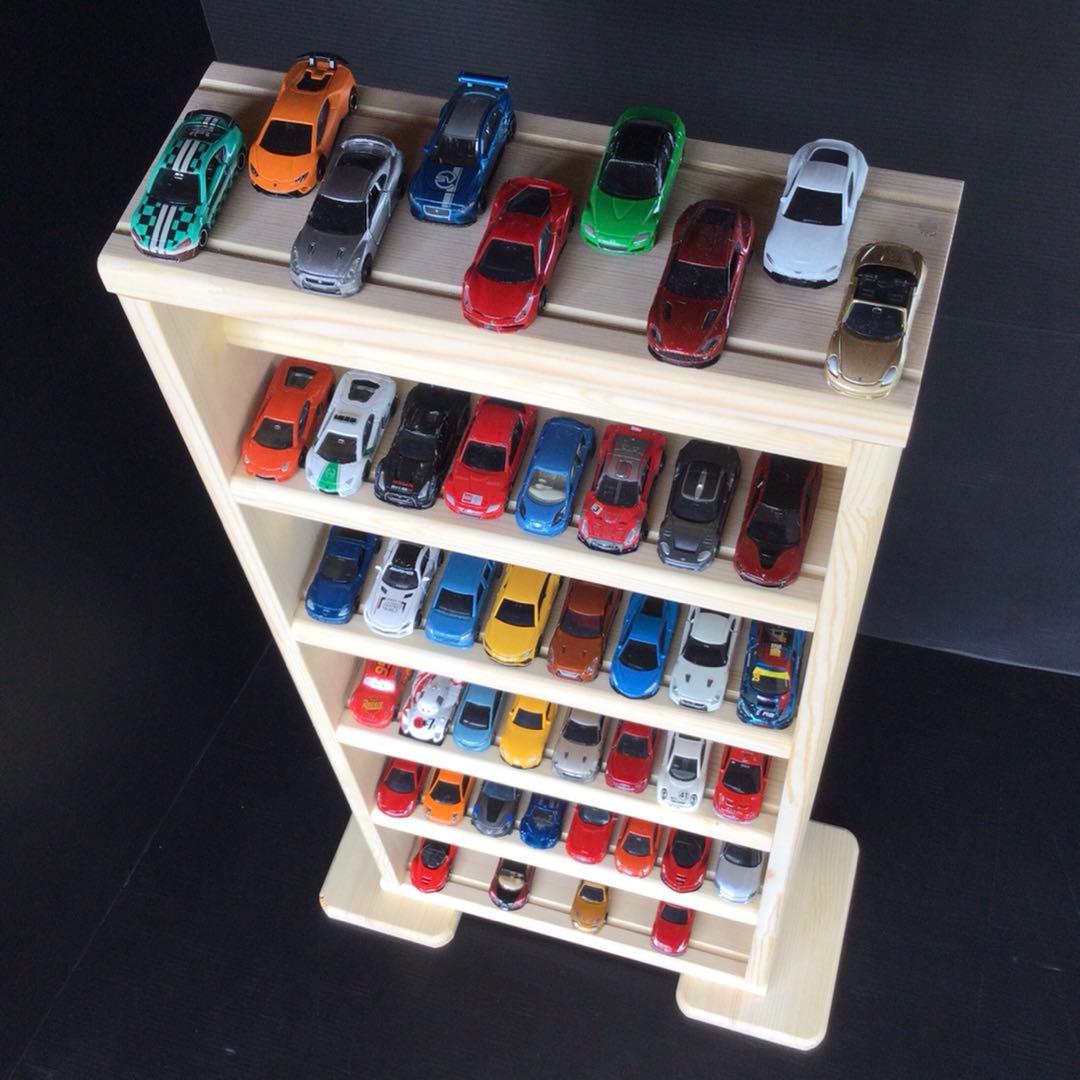 手作り　トミカ収納棚　11段　89台収納　木製　(新品)