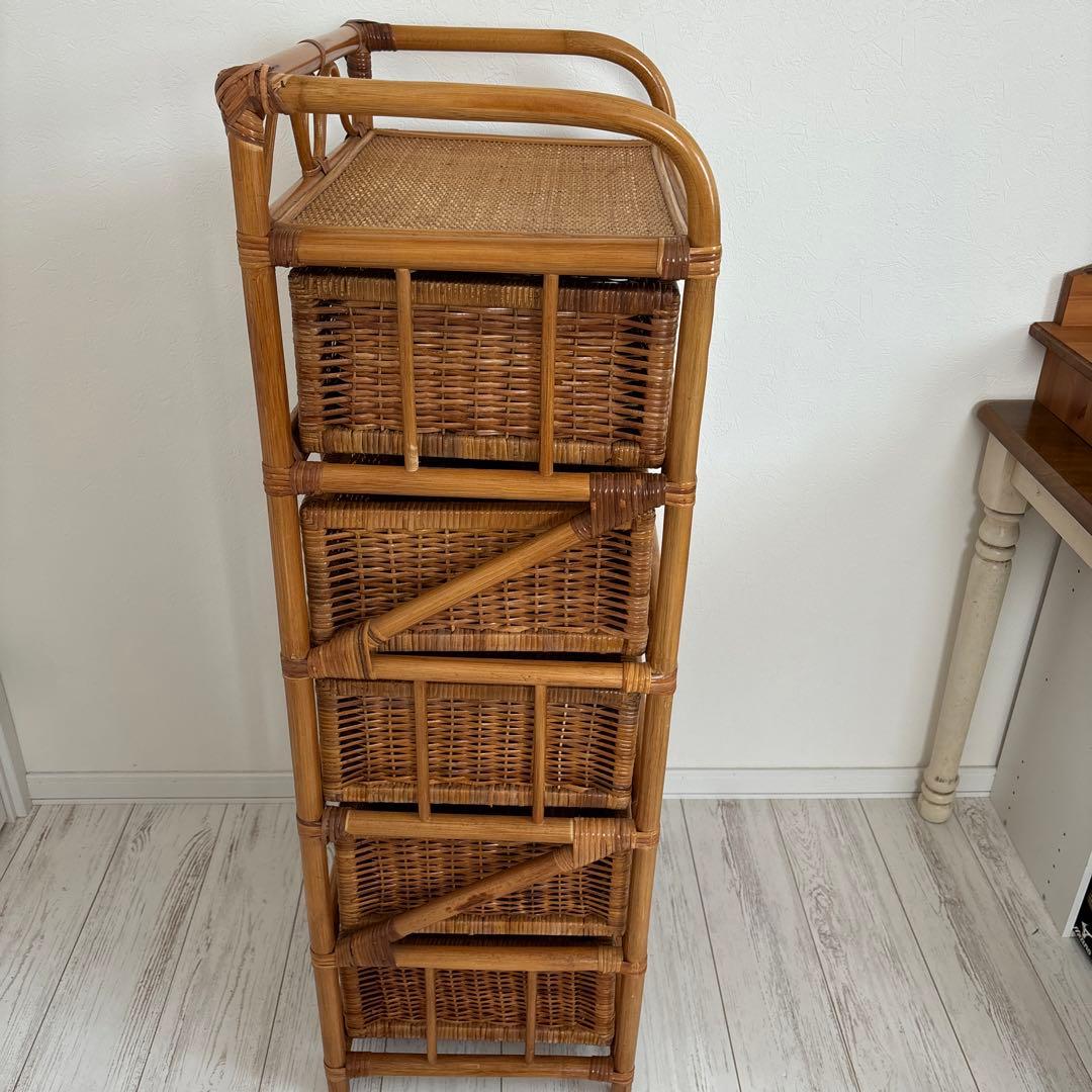 古物　ラタンチェスト　昭和レトロ