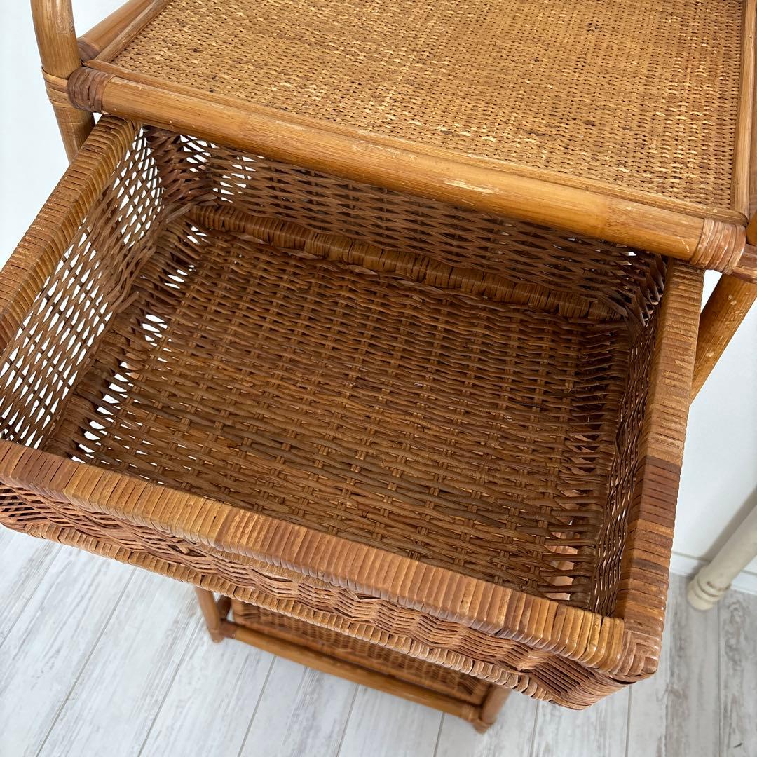 古物　ラタンチェスト　昭和レトロ