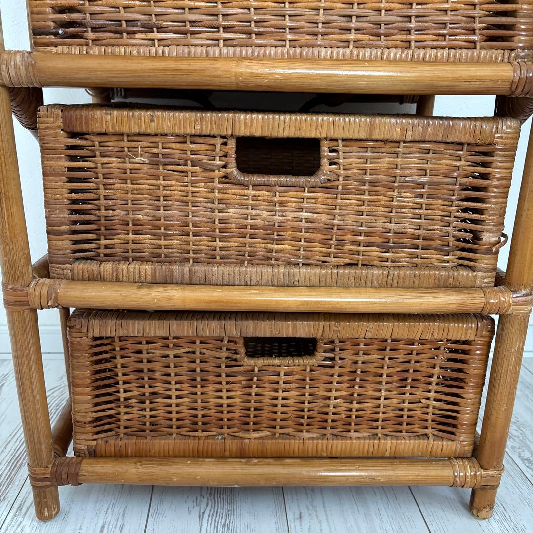 古物　ラタンチェスト　昭和レトロ