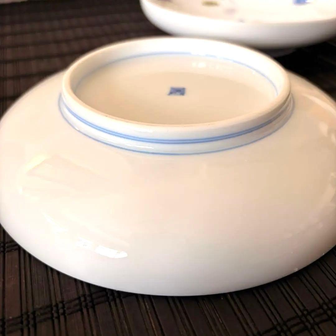 【未使用品】【伊万里鍋島焼】畑萬陶苑 手描き 宝尽くし文 盛皿 中皿 2枚