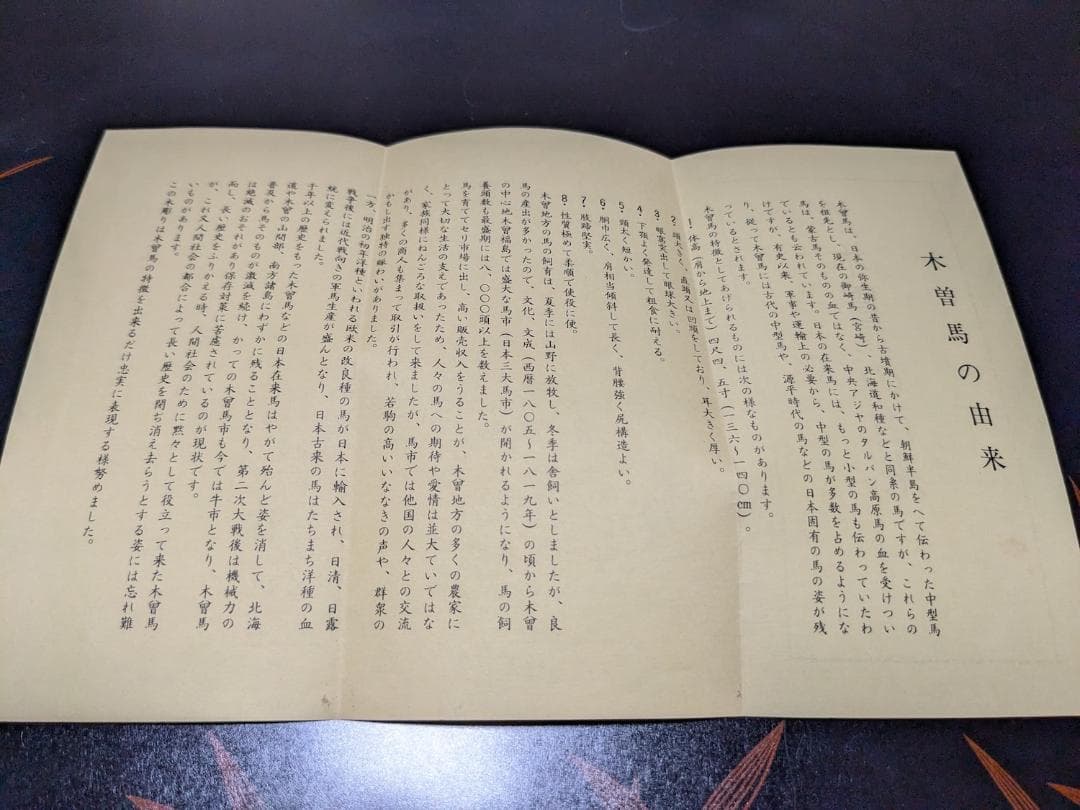 ヴィンテージ工芸品　おんたけ彫刻 杉本照岳作 木曽馬 信州木彫りアート