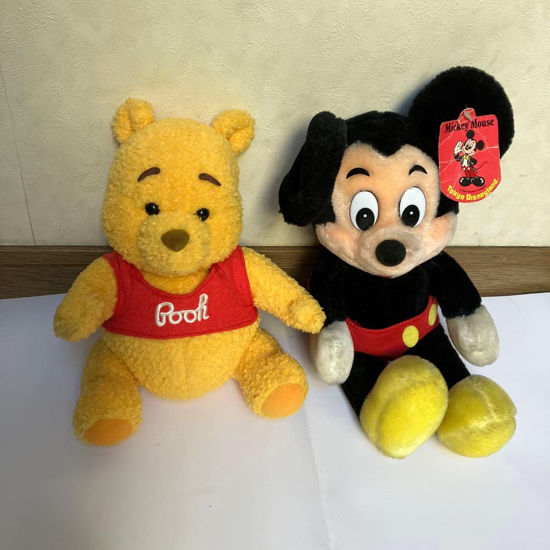ミッキーマウス、プーさん ぬいぐるみ 東京ディズニーランド製 - メルカリ