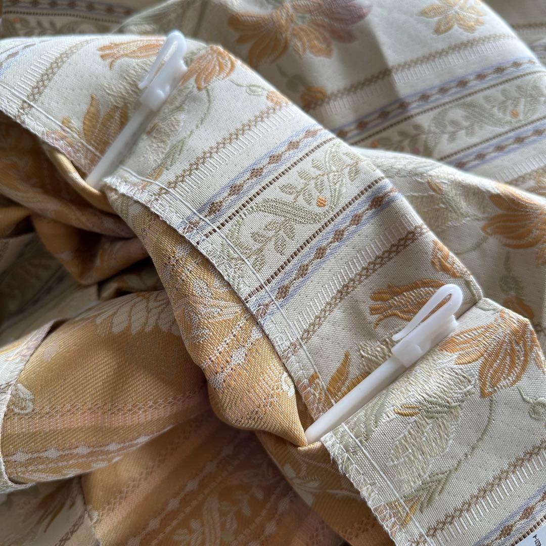 カーテン　幅125cm×丈220cm 2枚 ジャガード