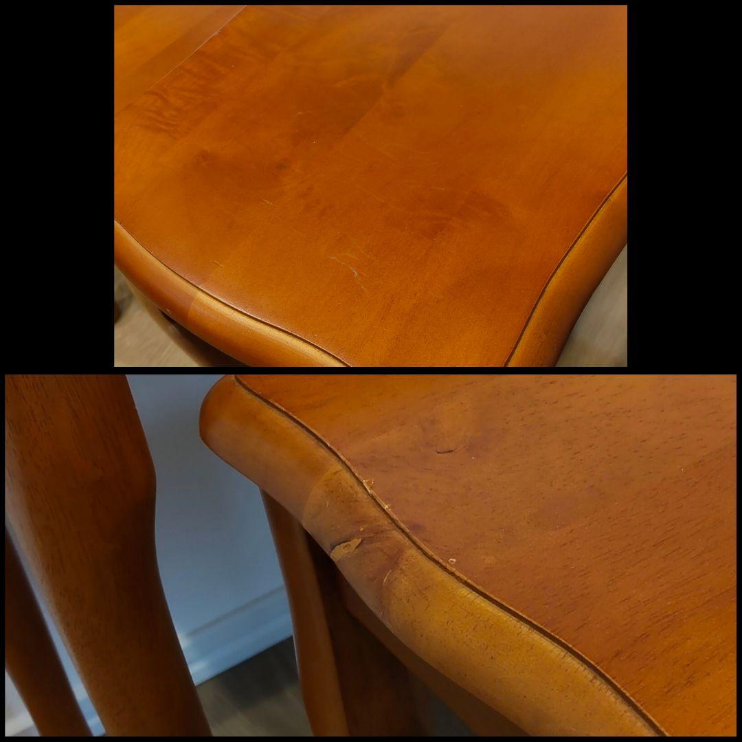 猫脚 ネストテーブル サイドテーブル 木製 アンティーク調 3台セット 台 家具