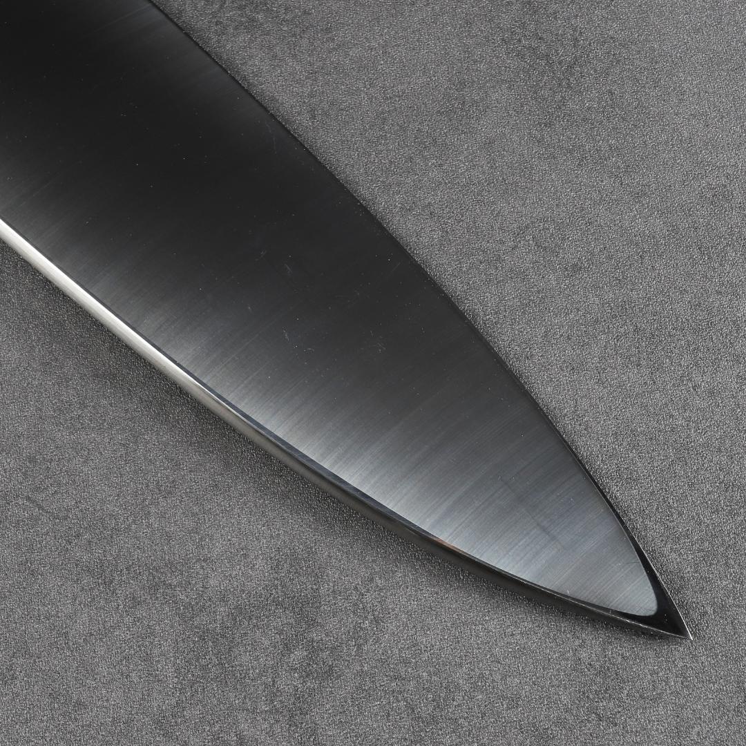 7270 究極の出刃包丁 尺 刺身包丁 解体包丁 黒檀黒水牛角一本銀巻八角柄