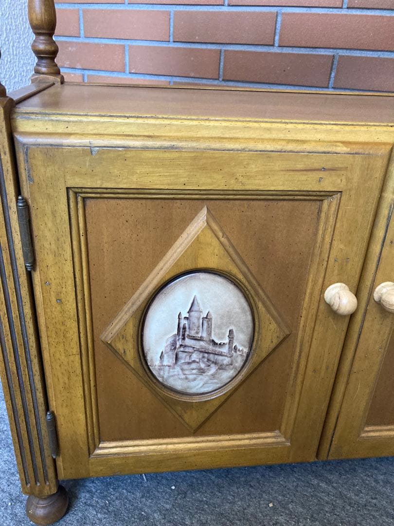 カリモク　キャビネット　チェスト　アンティーク調　ヴィンテージ　花台　電話台