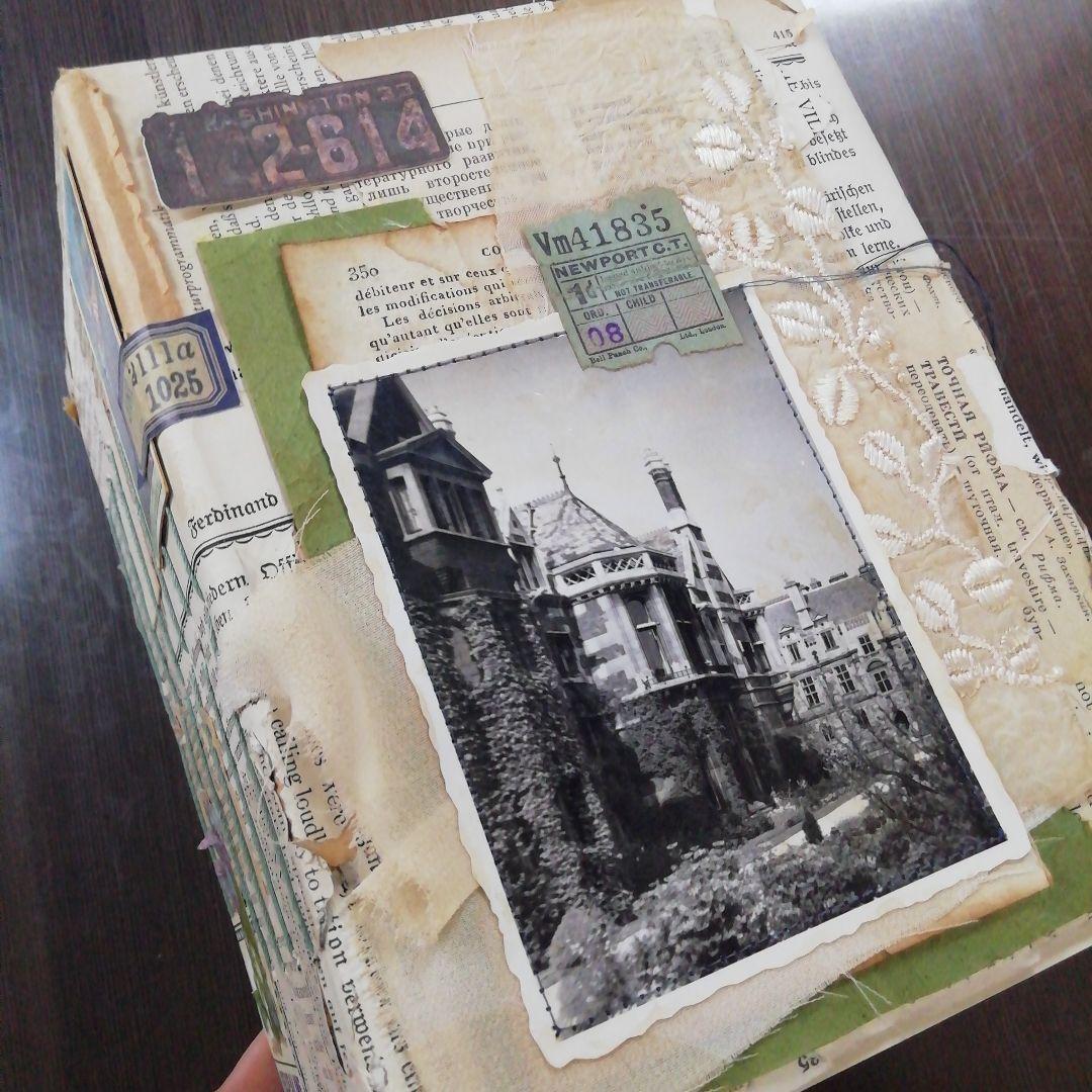 分厚ーーいジャンクジャーナル♡雑記帳　ヴィンテージ　植物　ブロカント