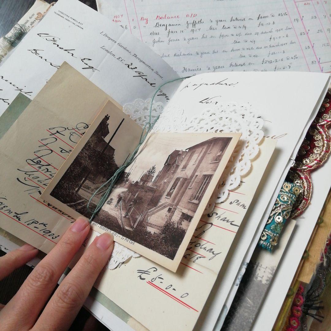 分厚ーーいジャンクジャーナル♡雑記帳　ヴィンテージ　植物　ブロカント