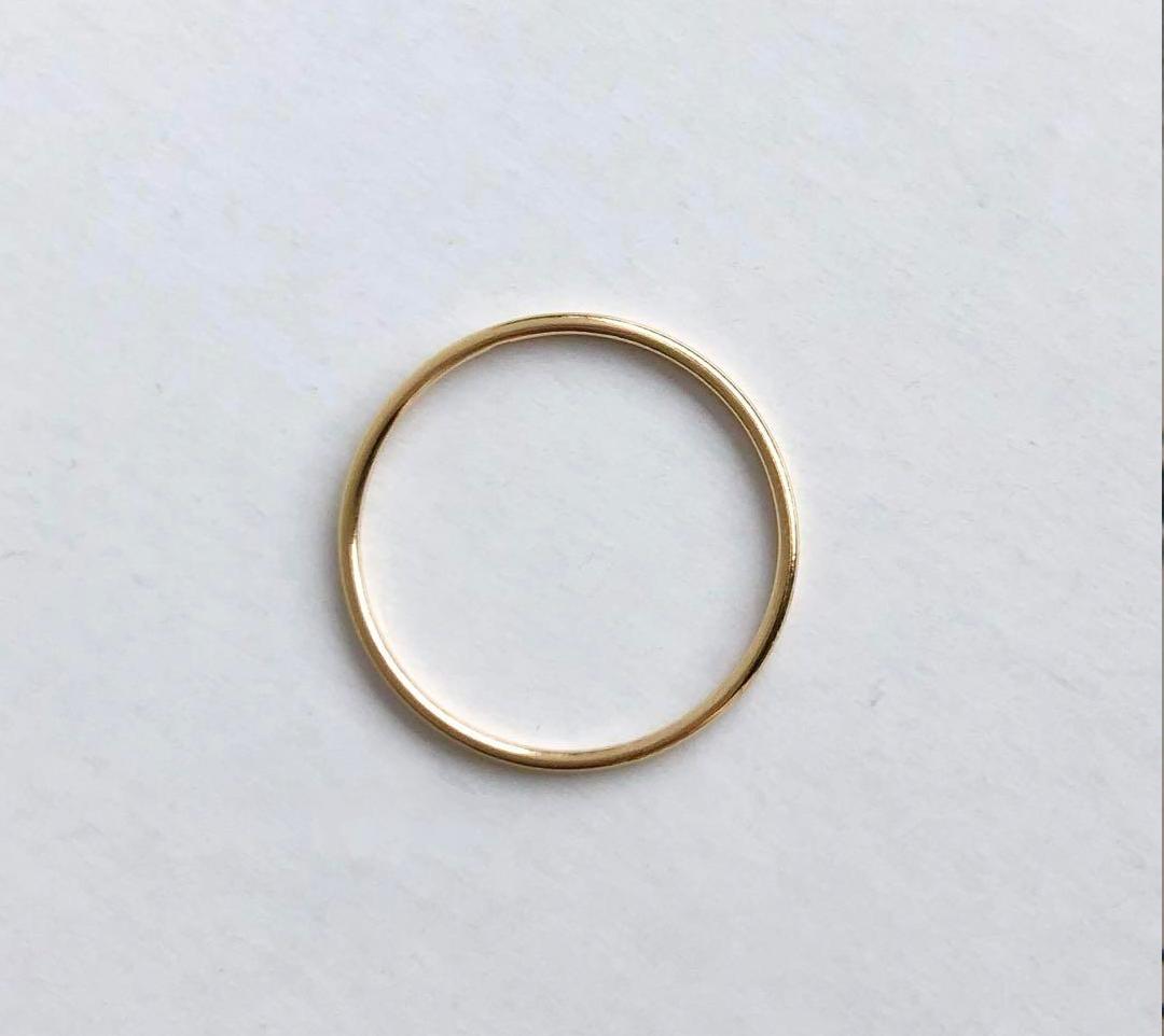 シンプル金属製リング　18金　最終値下げ　１月いっぱいまで
