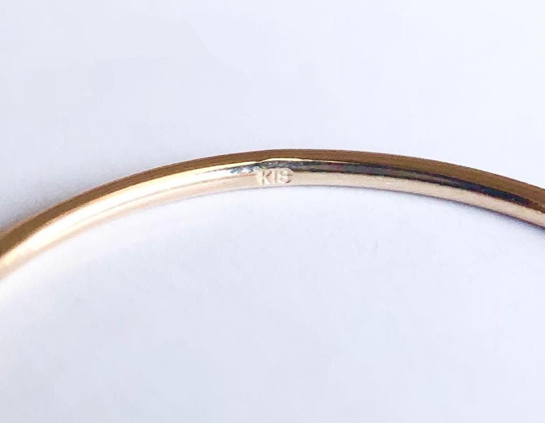 シンプル金属製リング　18金　最終値下げ　１月いっぱいまで