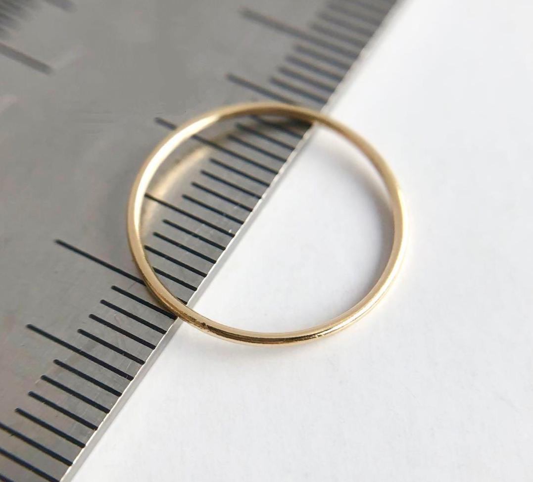 シンプル金属製リング　18金　最終値下げ　１月いっぱいまで