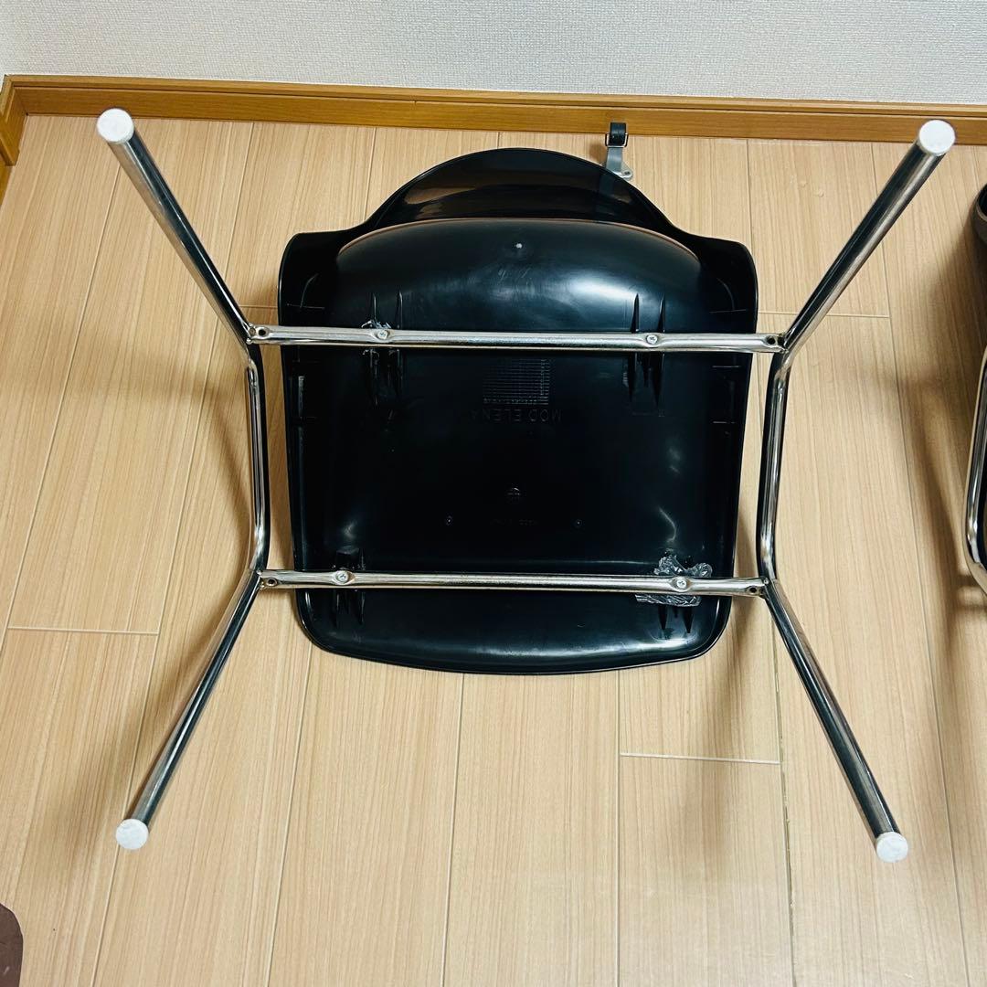 MOD ELENA スタッキングチェア 3脚 ブラック色 ミッドセンチュリー