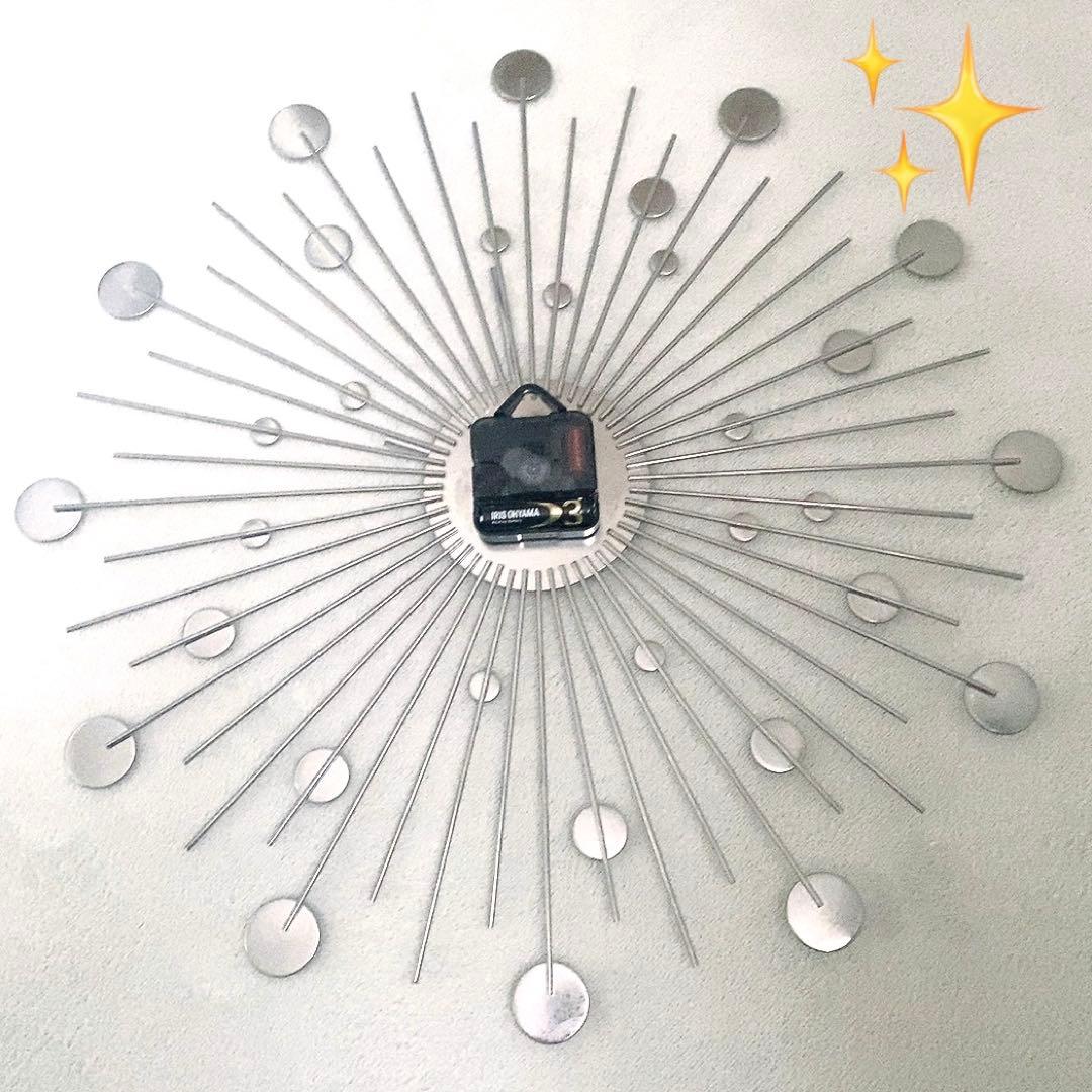 Francfranc ビジュー ウォールクロック シルバー　壁掛け時計　オシャレ