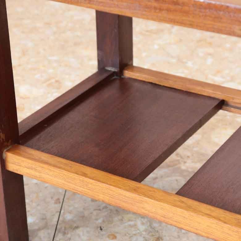 ガラストップテーブル ヴィンテージ コーヒーテーブル チーク