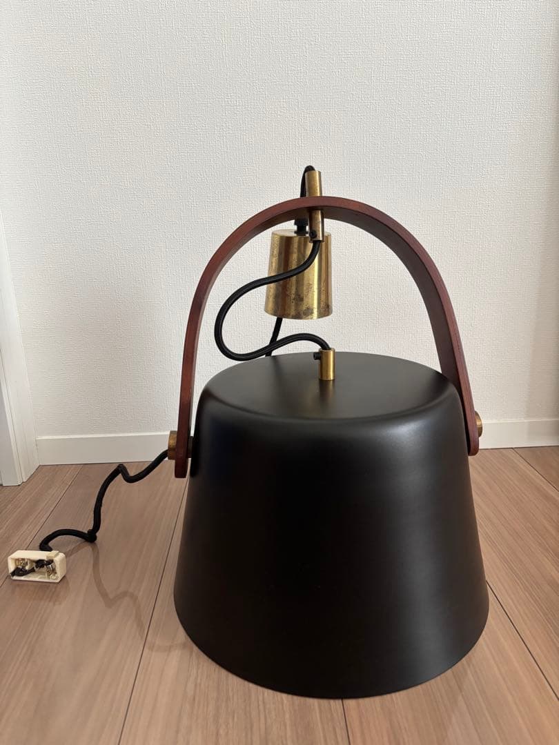 関家具　ヴィンテージ　レトロ　ペンダントライト　リフレクションコード　ブラック