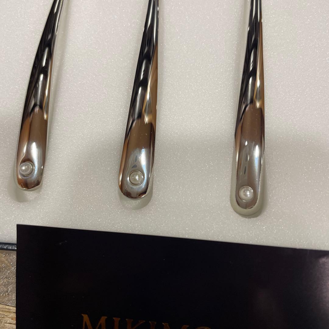 【新品未使用】MIKIMOTO パール付きティースプーン6本組