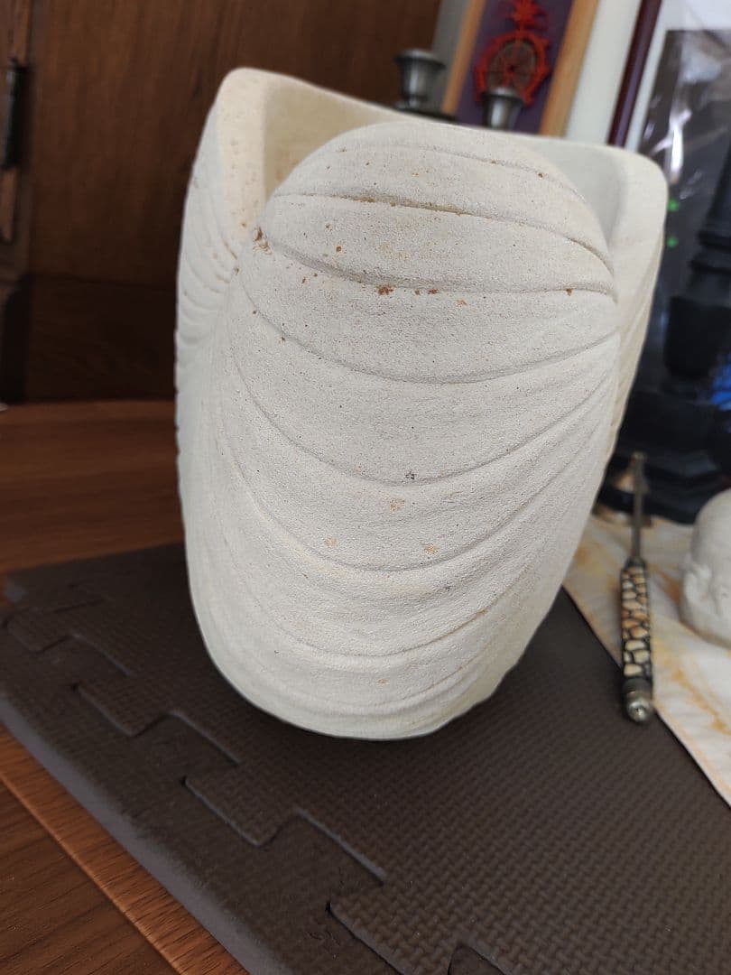 バリ 砂岩彫刻 アンモナイト！【超美品】【希少品】