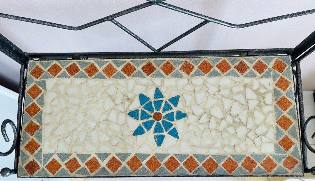 アイアンシェルフ　モザイク模様3段（引き取り歓迎）