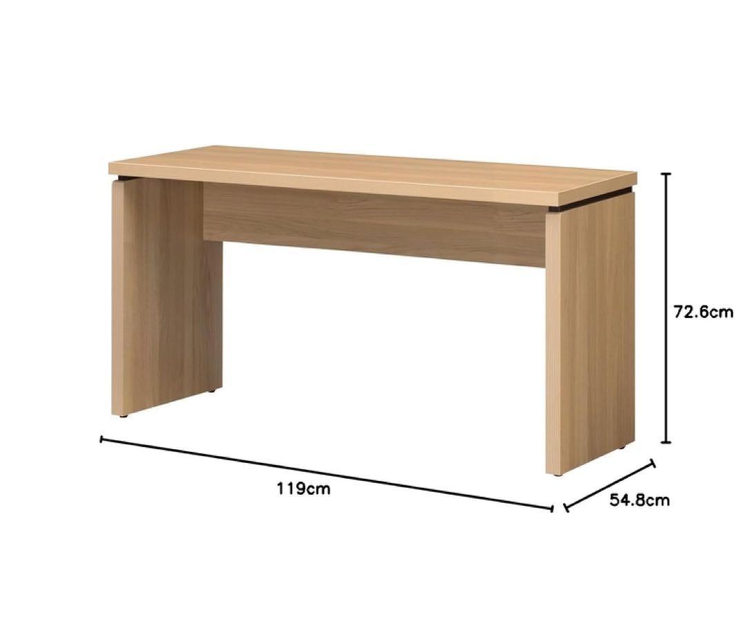 白井産業 デスク セパルテック 幅119cm 奥行き深型 ナチュラルブラウン