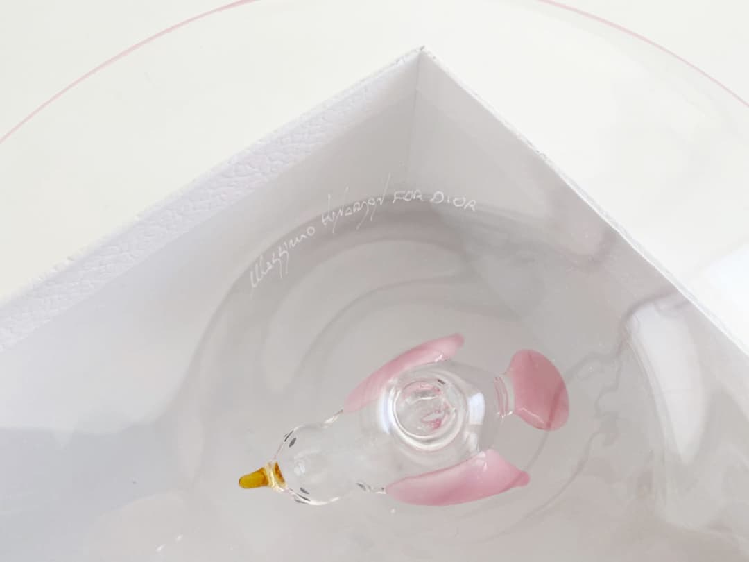 Dior パリ限定 プレート 小鳥 ピンク 皿 置物 テーブルウェア ディオール