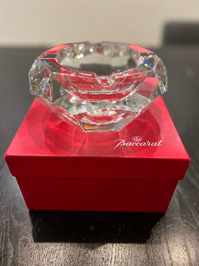 【本物・箱付】バカラ Baccarat 灰皿 キャメル オクタゴン 小物入れ