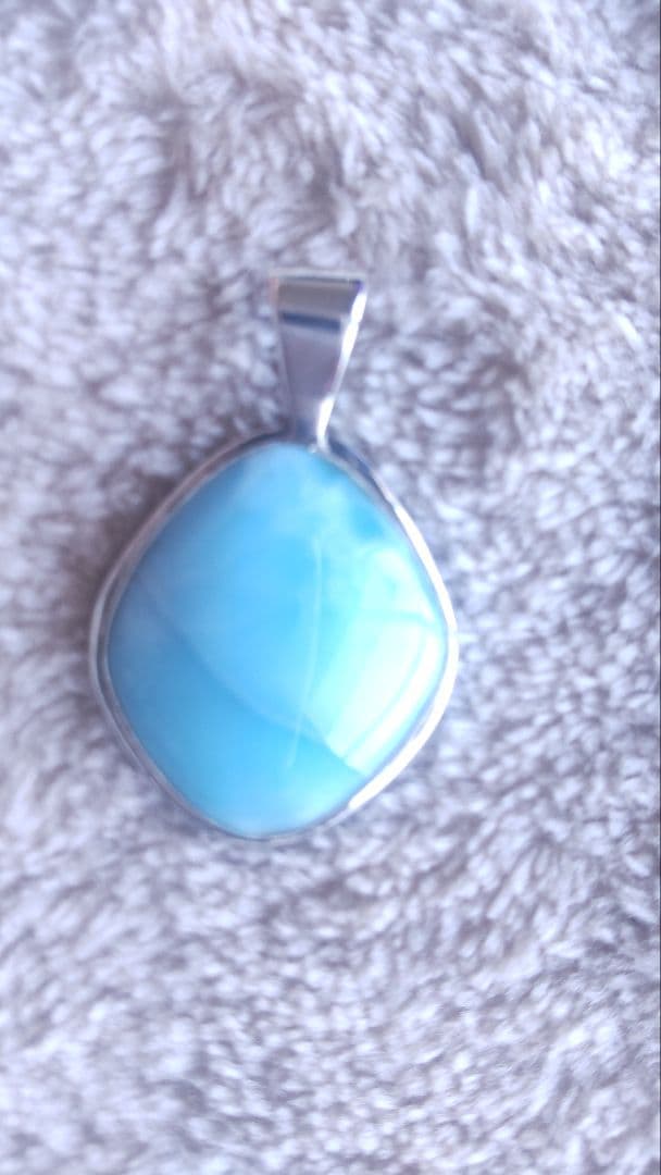 ラリマー925シルバーセット（ペンダント・ピアス）