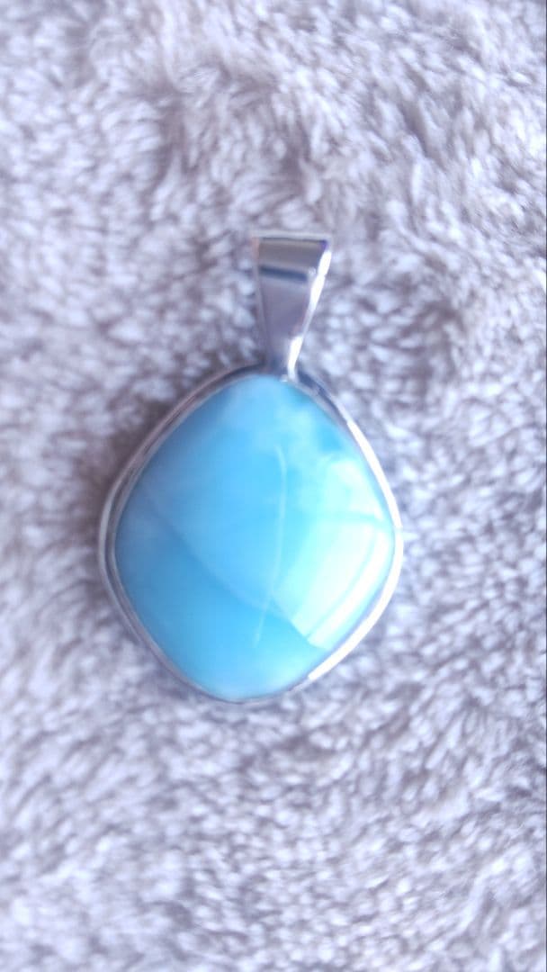 ラリマー925シルバーセット（ペンダント・ピアス）