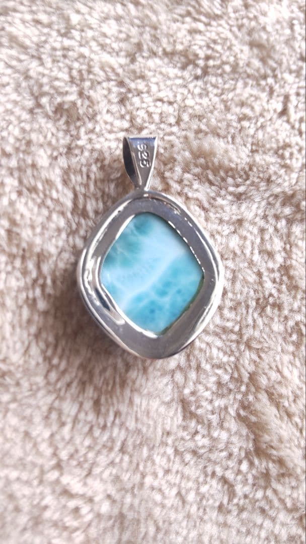 ラリマー925シルバーセット（ペンダント・ピアス）