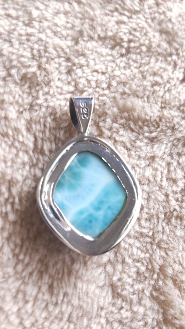 ラリマー925シルバーセット（ペンダント・ピアス）