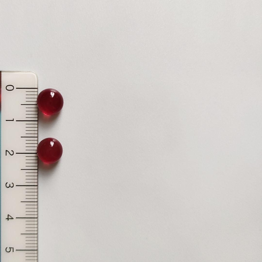 取引中　《レッド》*カラフルなガラスの大粒ピアス/イヤリング