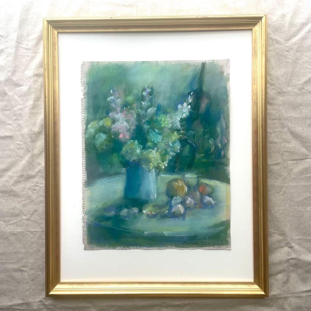 パステル画/色褪せない花束の贈り物/癒し/ヒーリング/パワースポット/ビバーナム