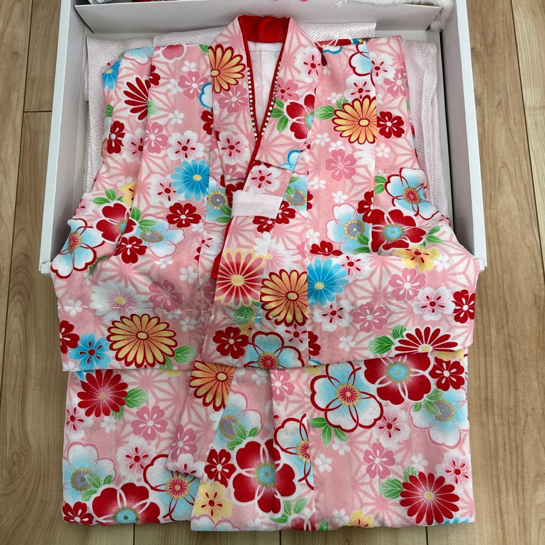 三歳のお祝い着【被布セット】 足袋付８点セット　七五三、ひな祭り、お正月、誕生日