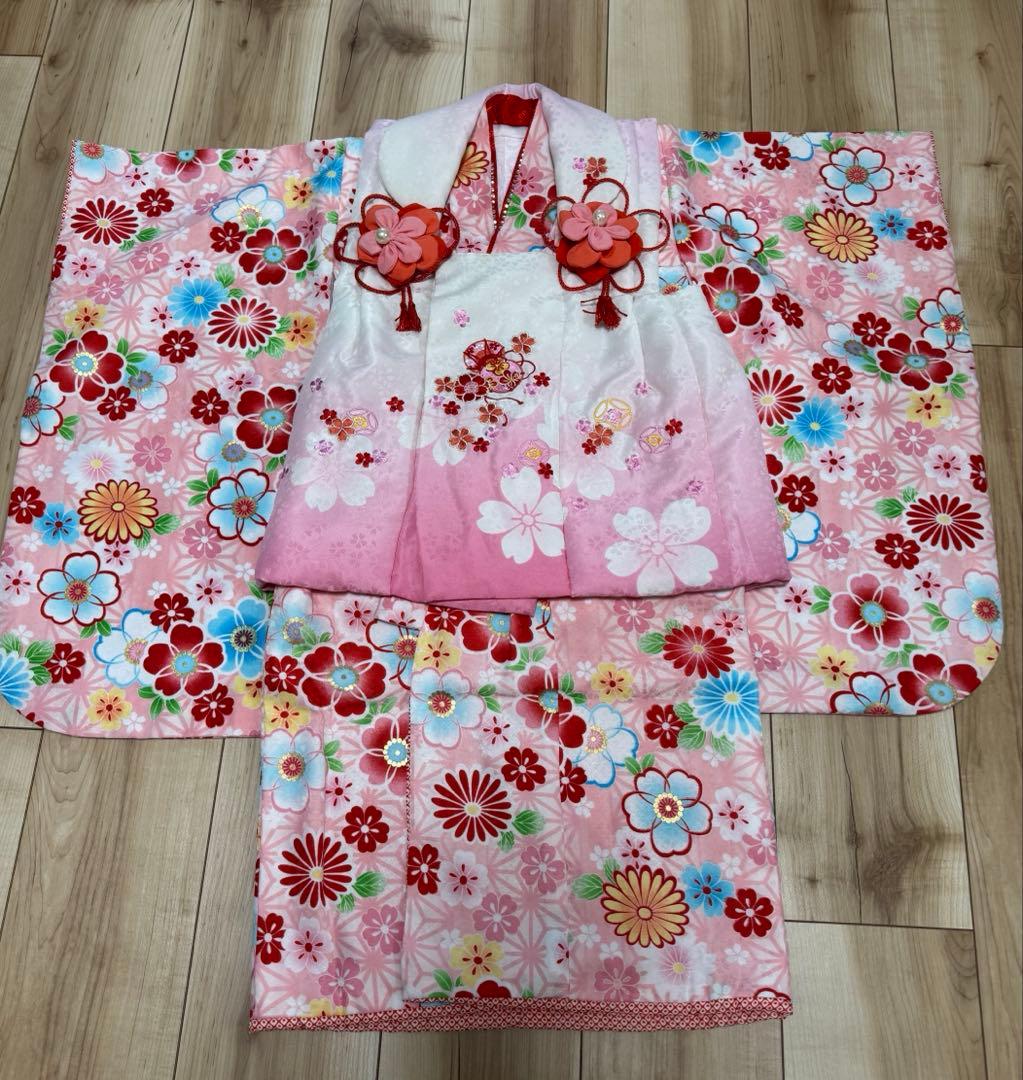 三歳のお祝い着【被布セット】 足袋付８点セット　七五三、ひな祭り、お正月、誕生日