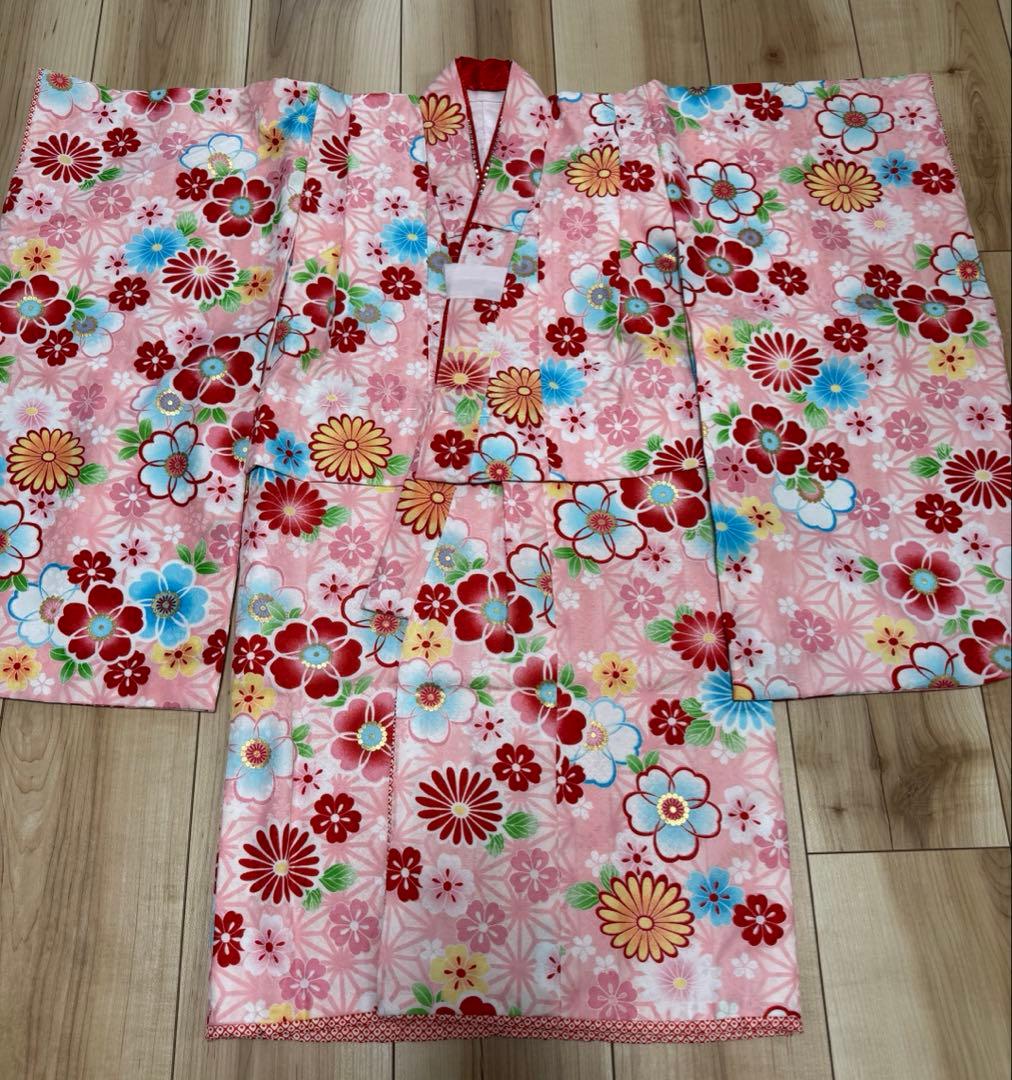 三歳のお祝い着【被布セット】 足袋付８点セット　七五三、ひな祭り、お正月、誕生日