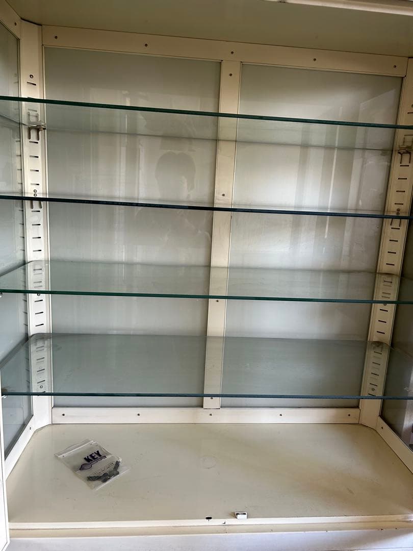 ガラス　スチール　医療棚　ケビント棚　引き取り限定